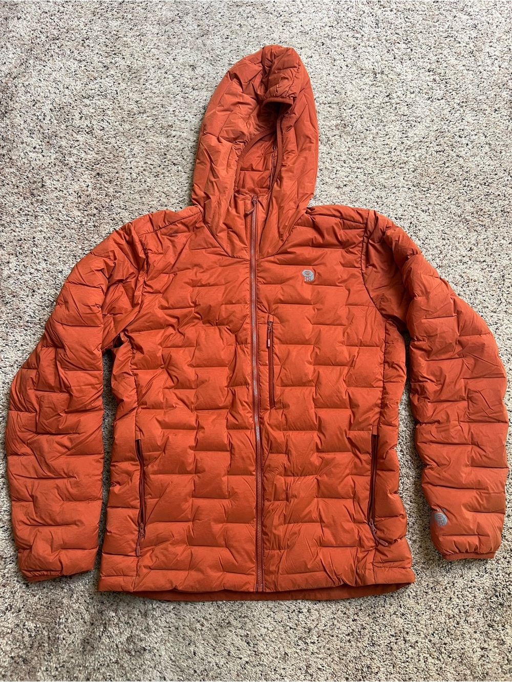 Mountain Hardwear Stretchdown Hoodie Size Large Burnt Orange